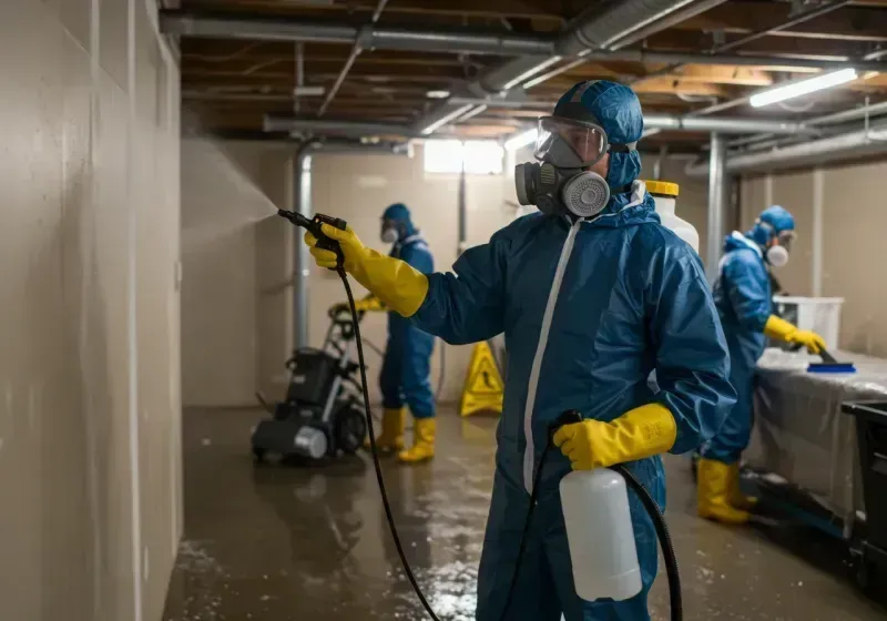 Basement Sanitization and Antimicrobial Treatment process in Petersburg, MI